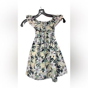 Green Ruffled Off-Shoulder Sundress for girl